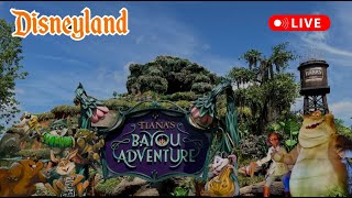 FIRST LOOK Disneyland Tianas Bayou Adventure LIVE Group 172000 livestream [upl. by Alexine]