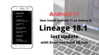 Lineage 181 Android 11 custom rom on Galaxy J5  how to install it [upl. by Enomar219]