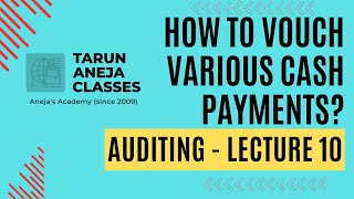 VOUCHING OF CASH PAYMENTS  LECTURE 10 AUDITING [upl. by Marietta428]