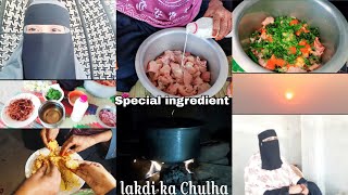 Hyderabadi Dum Biryani Recipe😋 lakdi ke chulhe par banayi hamne biryani✨️With full of entertainment [upl. by Adnoryt]