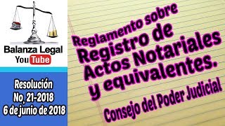 Resolución 212018 Registros Actos Notariales [upl. by Mou]