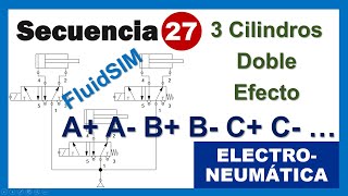 Secuencia 27 A A B B C C  Electroneumática [upl. by Akcinehs]