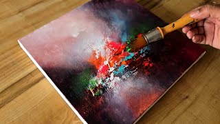 Easy Acrylic Painting Technique  Abstract Painting  Step By Step [upl. by Attelrak]