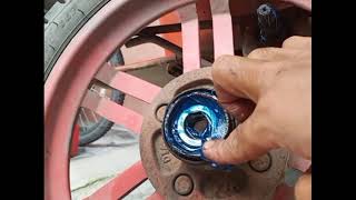 How To Install And Replace Side Wheel Bearings Of Tricycle [upl. by Ecirahs]