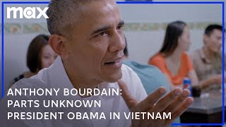 Barack Obama amp Anthony Bourdain Have Dinner  Anthony Bourdain Parts Unknown  Max [upl. by Olethea]