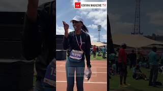 Yvonne Okwara dance moves during Nairobi City Marathon 2024  nairobicitymarathon [upl. by Melburn]