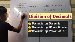 Division of Decimals  Steps and Examples  Decimals Division [upl. by Ihcekn]