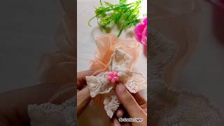 DIY Scrunchie🎀😲 shortvideo youtubeshorts scrunchies bow diy [upl. by Stockmon]