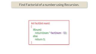 C Program To Find Factorial of a Number using Recursion [upl. by Ezitram886]