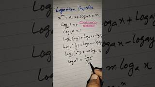 Properties of logarithmlogarithmproperties of logarithms calculus [upl. by Assiran263]