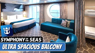 Symphony of the Seas  Ultra Spacious with Large Balcony Tour amp Review 4K  Royal Caribbean Cruise [upl. by Gerick949]