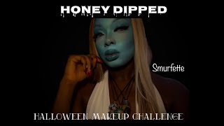 Smurfette Freestyle  Halloween Makeup Challenge  Simple Costume Idea [upl. by Genevra]