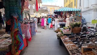 Thursday Market In Lonato Del Garda Lago Di Garda 4K [upl. by Nanis]