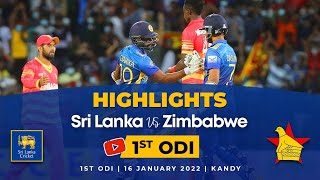 1st ODI Highlights  Sri Lanka vs Zimbabwe 2022 [upl. by Julianne]