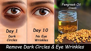 Remove Eye WRINKLES amp DARK CIRCLES in 10 Days  Aloevera Fenugreek Eye Cream Vitamin E Oil for Skin [upl. by Ajidahk]