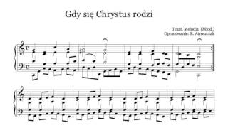 Gdy się Chrystus rodzi  nuty i tekst pdf na organy lub pianino do kolędy  wwwNutyPro [upl. by Weber]