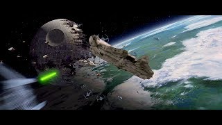 Star Wars Return of the Jedi  Endor Space Battle [upl. by Drapehs]