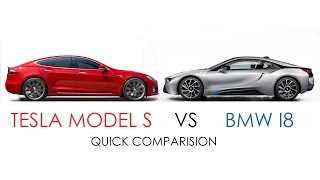 Tesla Model S 2018 vs BMW i8 2018 Quick amp Full Comparison [upl. by Aihtenak]