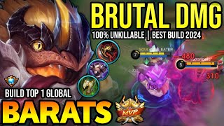 BARATS BEST BUILD 2024  BUILD TOP 1 GLOBAL BARATS GAMEPLAY  MOBILE LEGENDS✓ [upl. by Suivatram]