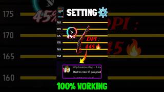 New Settings ⚙️ Redmi Note 10 Pro📲 Sensi  Dpi  2024 Free Fire ⚡ Highlights [upl. by Corell]