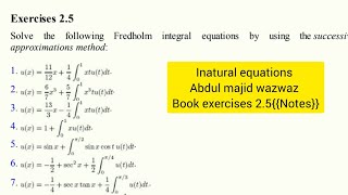 successive approximations method integral approximations fredholm solutions bsmaths notes [upl. by Jephthah]