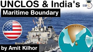 UNCLOS Law of the Sea and Indias Maritime Boundary  Geography amp International Relations for UPSC [upl. by Alyar]