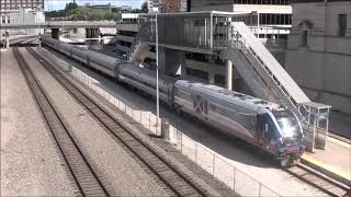 Amtrak 4610 leads Missouri River Runner with Viewliner II Dining Car Kansas City MO 91518 [upl. by Aisyat]