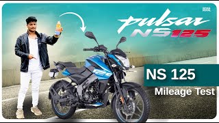 ns 125 mileage test in telugu 🔥 Shocking ns mileage 🤯 [upl. by Berthold]