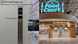 Elevator Tour at AEON Mall Deltamas Bekasi  Mitsubishi Elenessa Traction Elevators [upl. by Timothea]