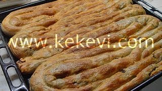 Ispanaklı Börek El Açması  Kekevi Börek Tarifleri [upl. by Nairehs]