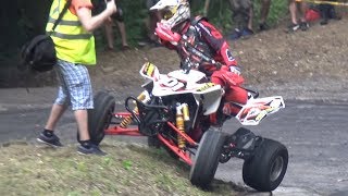 CRAZY Quad Going SIDEWAYS on Hillclimb  CLOSE CALL [upl. by Cordy]