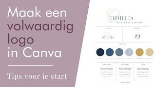 Kan je een volwaardig logo maken in Canva Tips amp Tricks [upl. by Gabi]