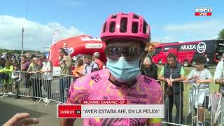 🔥🚴🔴 BRUTAL ESTO DIJO RICHARD CARAPAZ EN LA ETAPA 17 DE LA VUELTA A ESPAÑA 24 [upl. by Gail]