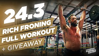 RICH FRONING Full 243 CrossFit Open Workout amp GIVEAWAY [upl. by Anitsrihc]