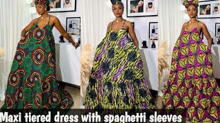 HOW TO MAKE TO MAKE A SPAGHETTI STRAP TIERED MAXI DRESS [upl. by Lavella]