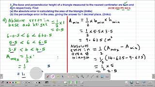 MATH FORM3 APPROXIMATIONS AND ERRORS LESSON 3 [upl. by Shaff414]