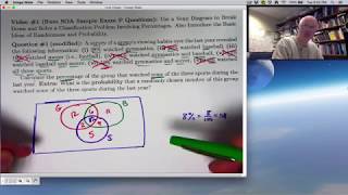 Actuarial Exam P Exam 1 Prep Use a Venn Diagram with Three Circles to Solve a Percentage Problem [upl. by Lesna]