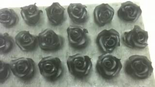 Black Fondant Flowers [upl. by Ellezaj]