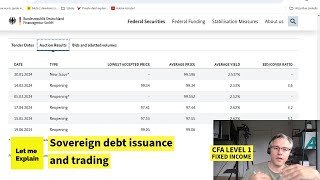 Sovereign debt issuance and trading for the CFA Level 1 exam [upl. by Daniels]