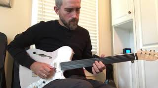 Evcara Saz Semaisi excerpt on fretless electric guitar [upl. by Yrennalf]