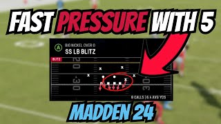 EXOTIC PRESSURE Big Nickel Over G 5 Man Blitz  Madden 24 Tips amp Tricks [upl. by Eidson]