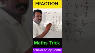 shorts 10 FRACTION BASE Trick maths trick scholar study centre [upl. by Eirrot71]