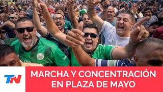 Marcha federal en Plaza de Mayo los gremios combativos se movilizan contra las medidas del Gobierno [upl. by Sira]