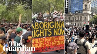 Invasion Day rally 2024 thousands gather at protests in Melbourne Sydney and across Australia [upl. by Kalmick628]