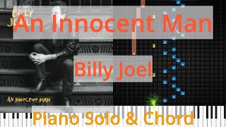 🎹Solo amp Chord An Innocent Man Billy Joel Synthesia Piano [upl. by Neeven674]