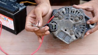 how to connection 3 pin alternator  how to connection car alternator  3 wire alternator wiring [upl. by Whittaker]