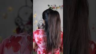 Voluminous Half Up Ponytail  Hairstyles Idea 😍😍 hairdo hairstyling shorts [upl. by Ydospahr]