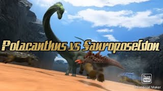 Polacanthus vs Sauroposeidon with health bars [upl. by Rad]