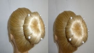 Dutt Frisuren Dutt mit Duttkissen SCHNELL selber machen Schule AlltagDonut Hair BunPeinados [upl. by Priebe]