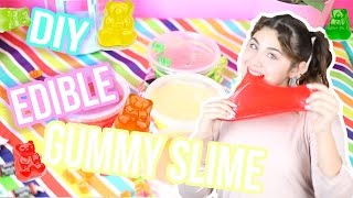 DIY Edible Gummy Slime  stretchy yummy edible slime [upl. by Almire]